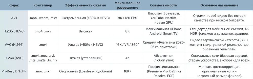 в каком формате сохранять видео