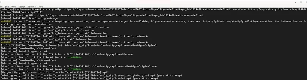 консольная утилита yt-dlp